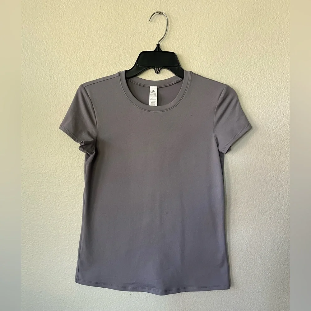Alo Yoga Alosoft Finesse T-shirt in Gray Women’s Size S - Picture 1 of 13